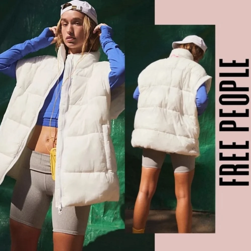 NWT, Free People Movement, In A Bubble Puffer Vest in White
